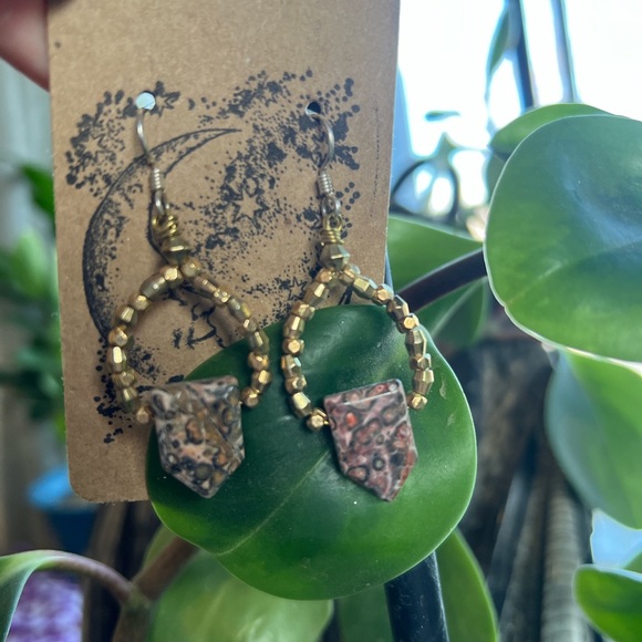 Hand Crafted Jewelry - Jasper Point Earrings